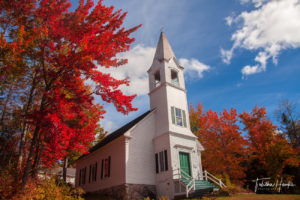 White Church in White Mountains New Hampshire