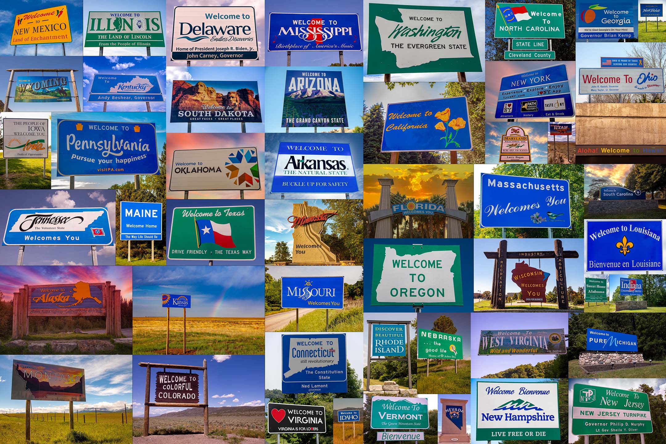 All 50 State Welcome Road Signs - It Took 3 Years to see all of them